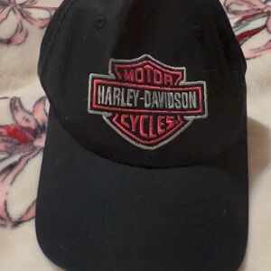 Harley-Davidson Black and Red Logo Hat